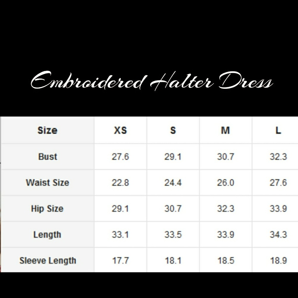 Cold Shoulder Bodycon Embroidered Halter Dress - Picture 5 of 6